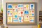 Passover Stencils 4-Pack – Pesach Craft Stencil Set with Haggadah, Matzah, Wine Cups & Seder Cup Designs for Classroom & DIY Projects